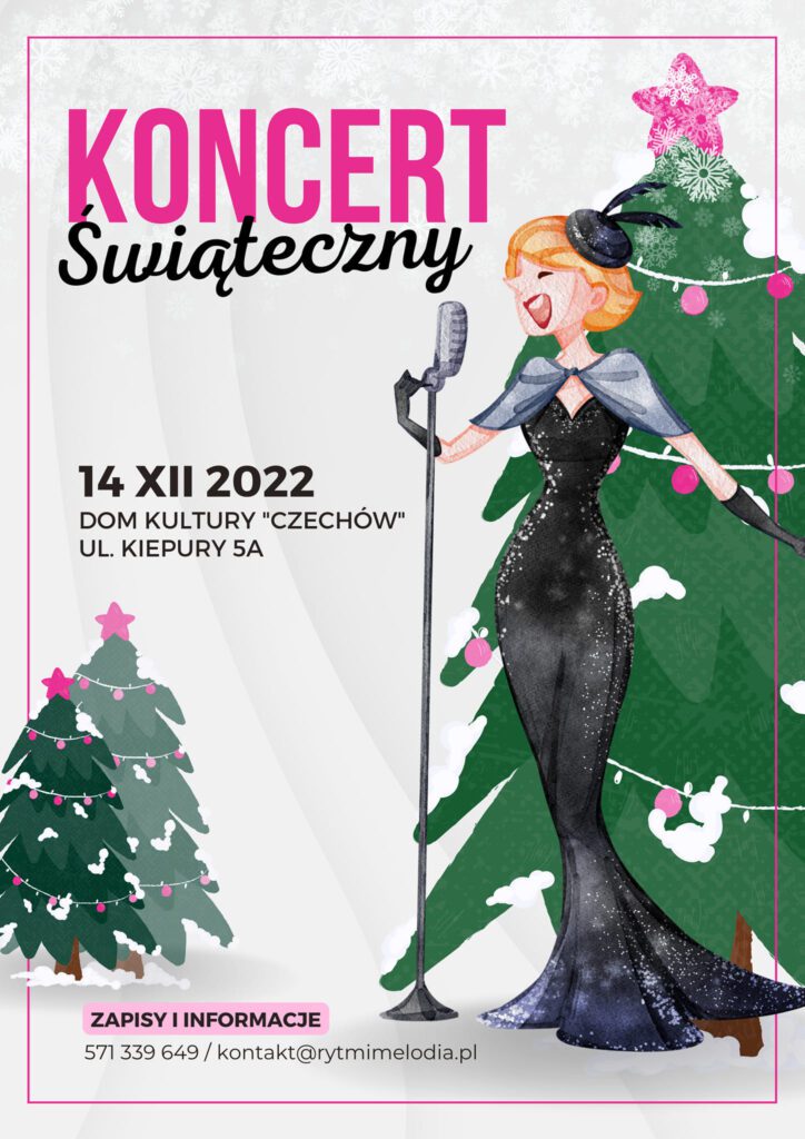 Plakat koncert świąteczny rytm i melodia